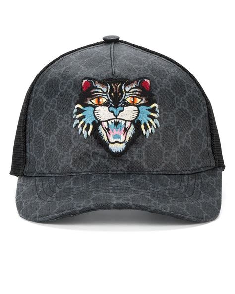 gucci cap black cat|Gucci baseball cap price.